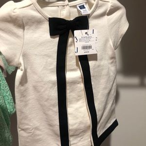 NWT Janie and Jack cream and black dress 3-6M